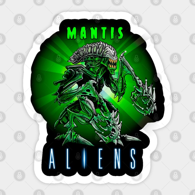 Mantis Alien Sticker by Ale_jediknigth